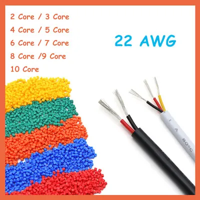 £1.67 • Buy Multi Core PVC Cable 22 AWG 2/3/4/5/6/7/8/9/10 Core Signal Flexible Copper Wire