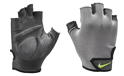 Nike Gloves Mens Essential Lightweight Training Weight Lifting Grey New Genuine • £18.99