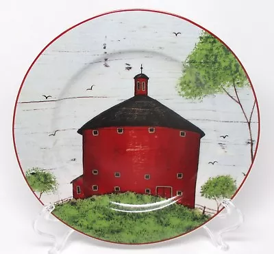 Sakura Warren Kimble BARNS Salad Plate Round Barn Plate A • $4.49