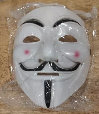 $7.99 • Buy V For Vendetta Mask Adult Mens Guy Fawkes Halloween Costume - New In Package 