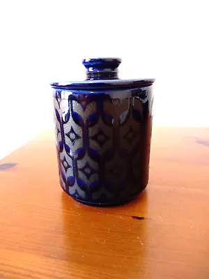 Vintage Hornsea Heirloom Midnight Blue Jam Pot With Lid. Charity Sale • £10