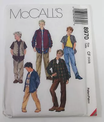 Vintage McCall's Pattern 8970 Boys' Vest  Flannel Shirt & Pants - Choose Size • $3.50