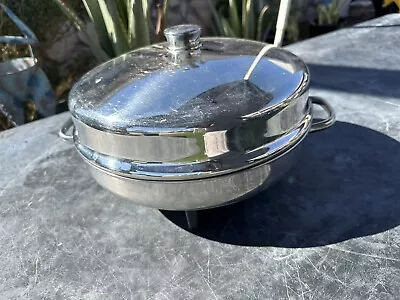 FABERWARE Stainless Electric Skillet Fry Pan Dome Lid 344A 12'' Inch Made In USA • $59.98