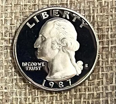 1987-S Washington Quarter Proof Cameo From Original Set • $1.74