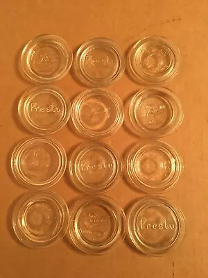 12 Glass Mason Lids 2-5/8  Wide AtlasBallPresto • $12.95