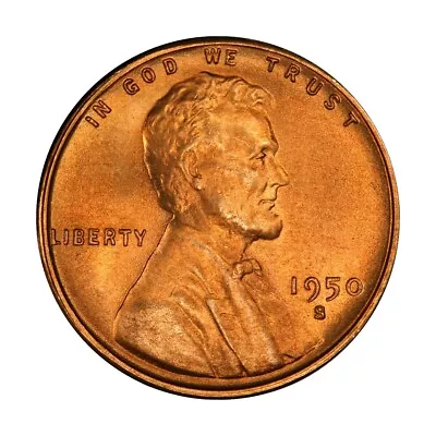 1950 S Lincoln Wheat Cent Choice BU 1c Brilliant Uncirculated OBW Superb Detail • $9.99