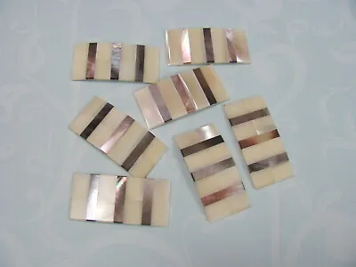 2 Mother Of Pearl MOP Abalone Inlay Blanks Guitar 23mm X 48mm Adhesive 2 Colors • $6.95