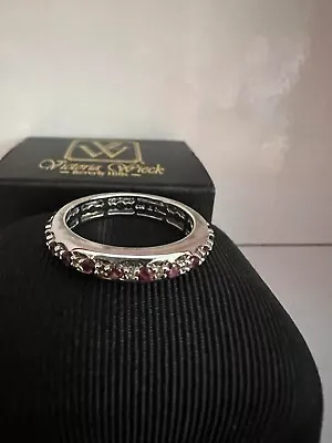 Victoria Wieck Absolute™ And Ruby Sterling Silver  Ring 10 • $69.90