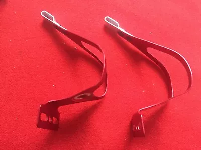 ALE Art.97 VINTAGE TOE CLIPS Alloy RED NOS NIB IN BOX SMALL MTB ITALY EROICA • $35