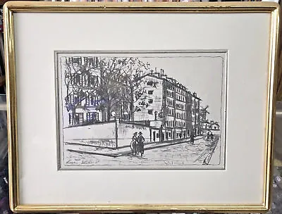 Maurice Utrillo Valadon Original Lithograph La Rue D'orchampt Montmartre Paris • $2800