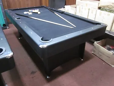 7 Foot Black Felt Deluxe Pool Table With Accessories • $695