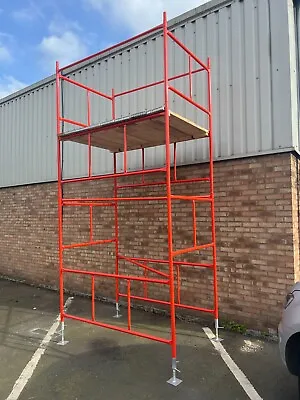 SCAFFOLD TOWERS 6' X 4'   DIY   25'6ft WORKING HEIGHT PPC SAFETY ORANGE TOWERS • £505