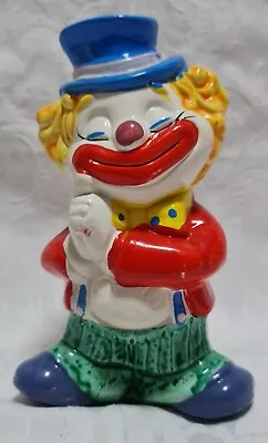 Vintage Ceramic Clown Piggy Bank With Rubber Stopper • $33.90