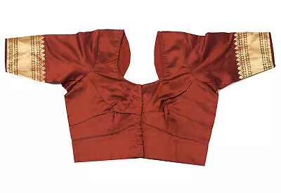 Size 28 Vintage Maroon Readymade Stitched Sari Blouse Silk Woven Designer Choli • $22.99