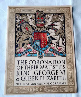 Coronation Of King George Vi & Queen Elizabeth Official Souvenir Programme 1937 • £7.50