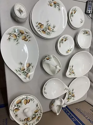 Mid Century Hallcraft Eva Zeisel Pinecone 27 Dining Set • $250