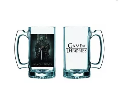 Game Of Thrones Glass Beer Mug Stein 16 Oz - Set Of 2 • £14.45