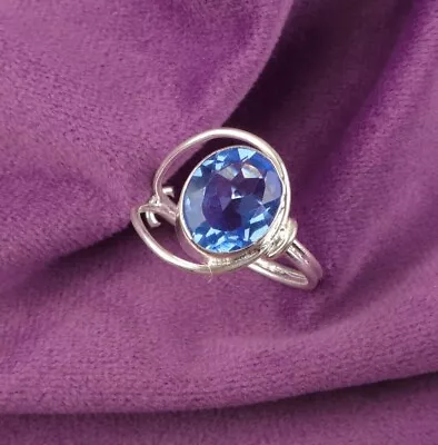 Tanzanite Gemstone 925 Silver Ring Handmade Jewelry Ring • $11.95