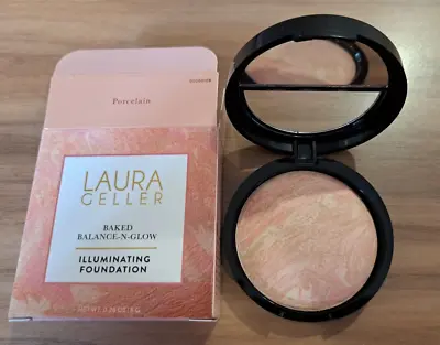 Baked Balance-n-Glow CC  Foundation In Porcelain By Laura Geller 8g NEW &Boxed • £33.75