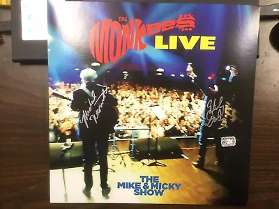 MICHAEL NESMITH & MICKY DOLENZ Signed Autographed THE MONKEES LIVE Vinyl (Mike) • $385