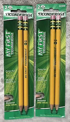 NEW Lot Of 2 My First Ticonderoga Wood #2 Large Diameter 2ct Beginner Pencils • $10.99