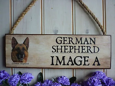 German Shepherd Gift Shut The Gate Sign Garden Sign Chunky Wooden Outdoor Signs • £14.80