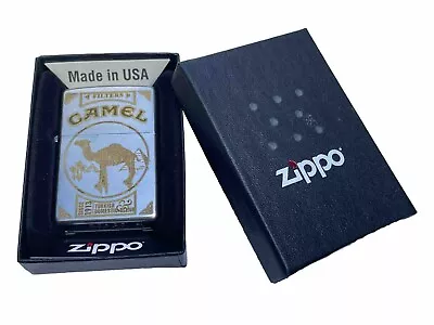 Zippo Lighter Camel Design Classic Satin Chrome Promotional Product Cigarette • $99.95