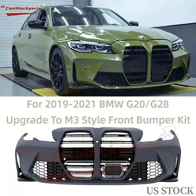 Front Bumper For BMW 3 Series 19-21 G20 G21 Upgrade To 2022 M3 M4 Style Body Kit • $751.61