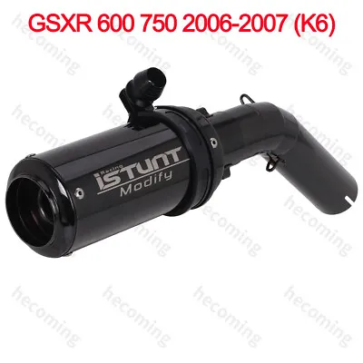 Exhaust System For Suzuki GSXR600 GSX-R 750 2006 2007 Slip On Muffler Tip Black • $90.98
