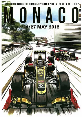 Monaco Grand Prix F1 Poster Vintage Retro High Quality A3 And A4 • £6.95