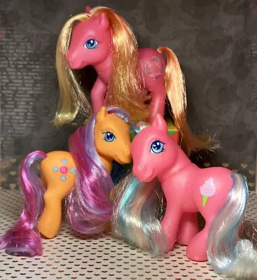 G3 My Little Pony Lot Of 3 Amberlocks/Cotton Candy/Sew-and-So All Vintage 2002 • $13.99