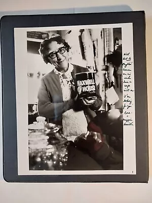 Margaret Hamilton Autographed Photo Of Her As Cora From Maxwell House • $349.99