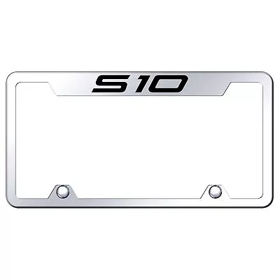 Chevy S-10 Logo Stainless Steel Truck Cut-Out License Plate Frame (Chrome) • $42.95