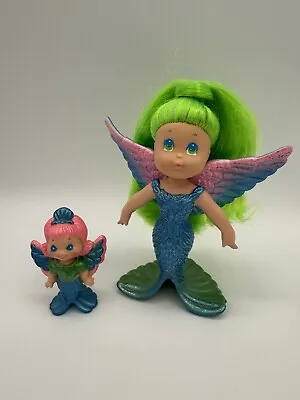 Vintage Plume And Baby Featherfluff Kenner Sea Wees Shimmers Winged Mermaid 1986 • $32