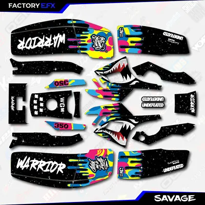 CMYK Savage Camo Racing Fender Graphics Kit Fits Yamaha Warrior 350 Decals • $99.99