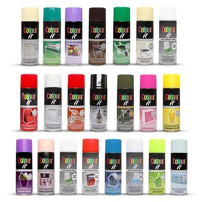 £5.99 • Buy 400ml All Purpose Spray Paint Quick Dry Aerosol Spray Can For Wood Metal Plastic