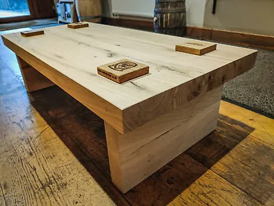 Oak Beam Coffee Table Living Room Chunky Country Unique Handmade Hardwood • £349.99