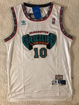 NWT Mike Bibby 10 Vancouver Grizzlies White Vintage Retro Jersey • $24.96
