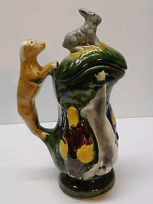 Dog Handled Pitcher Bunny Rabbit Bird With Lid Rabbit Hunt The Hunt Numbered • $199.99