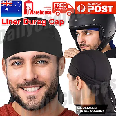 Fitted Bandana Dorag Chef Du-rag Durag Biker Helmet Liner Hat Headwrap • $5.15