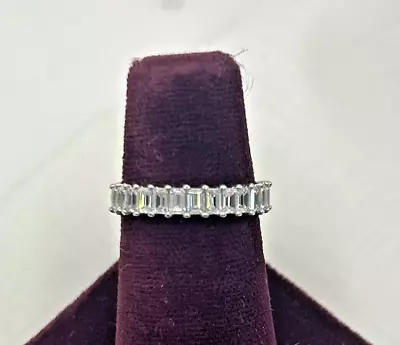 DESIGNER EPIPHANY Clear Diamonique CZ Thin Band Ring Size 6.25 • $29.99