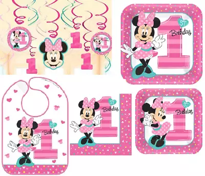 Girl's 1st Birthday Party Accessories Minnie Mouse • $12.99