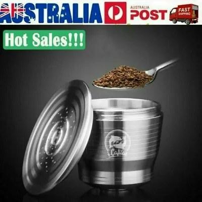 Reusable Refillable Coffee Capsule Pod Stainless Steel I Cafilas For Nespresso • $18.69