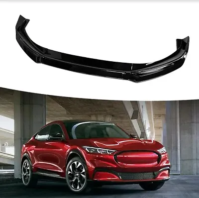 For 2021 2022 Mustang Mach-E Four-Parts Front Lip Spoiler Glossy Carbon Fiber • $186.99