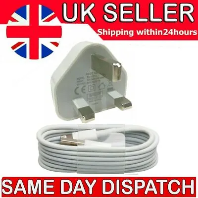 £2.99 • Buy Genuine CE Charger Plug/USB Cable For Apple IPhone 5 6 7 8 X XR XS SE 11 12 IPad