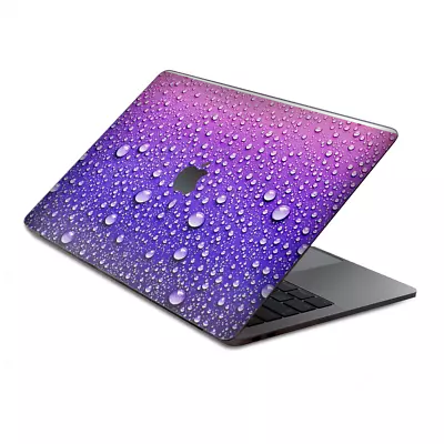 Skins Wrap For MacBook Pro 15 Inch Retina Touch  Waterdrops On Purple • $16.98