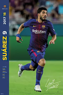 Fc Barcelona - Sports Poster / Print (Suarez - 2017 / 2018 - Signature) • $11.99