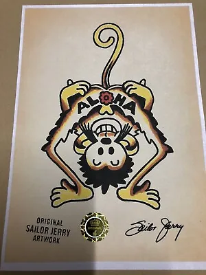 Vintage Sailor Jerry Tattoo Flash Print Size Approximately A5 Tattoo Machine • £2.75