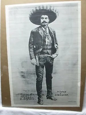 General E. ZAPATA TIERRA LIBERTAD POSTER BAR GARAGE MAN CAVE MEXICAN CNG741 • $47.47