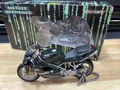 Minichamps 1/12 Scale 122 120002 - Ducati 996 Motorbike - Matrix Reloaded • $249